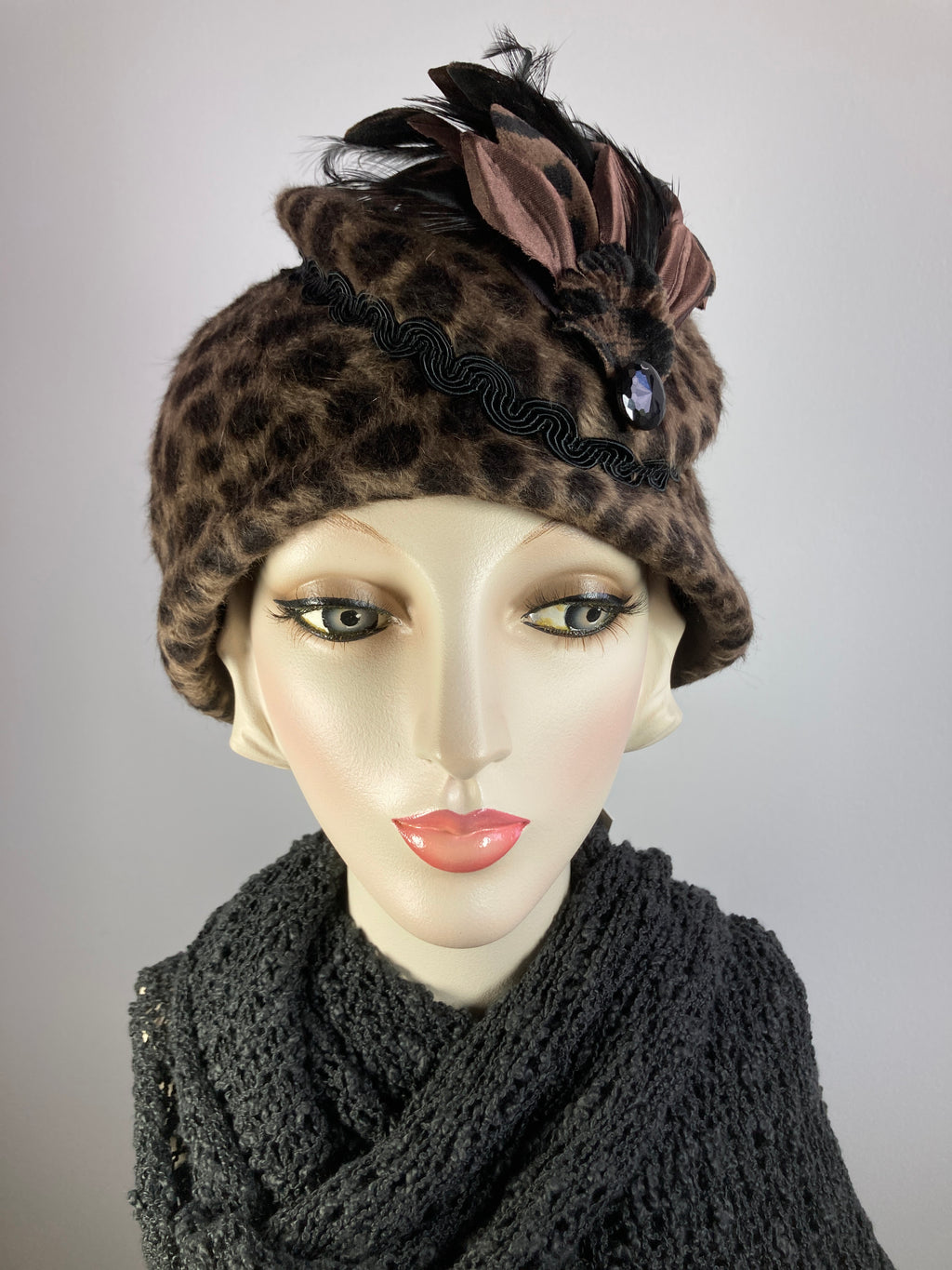 Special Order Black brown cloche