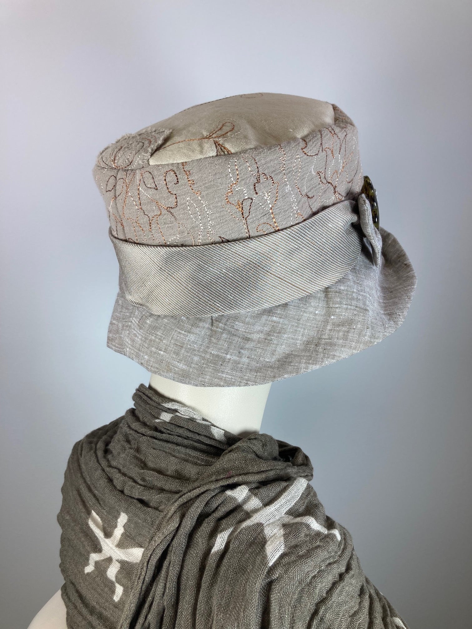 Neutral Natural Cotton Summer Cloche Hat, Small Brim Summer Hat for Women, What a Great Hat, Ladies Summer Travel Hat, Cool Summer hat