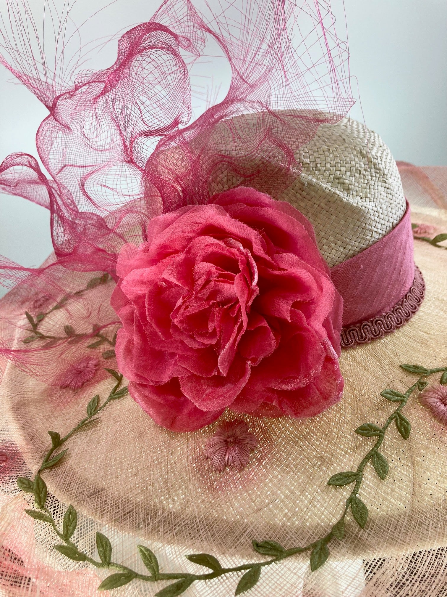 Ethereal wide brim hat. Kentucky Derby Hat. Kentucky Derby Hat. Pink g – What a Great Hat