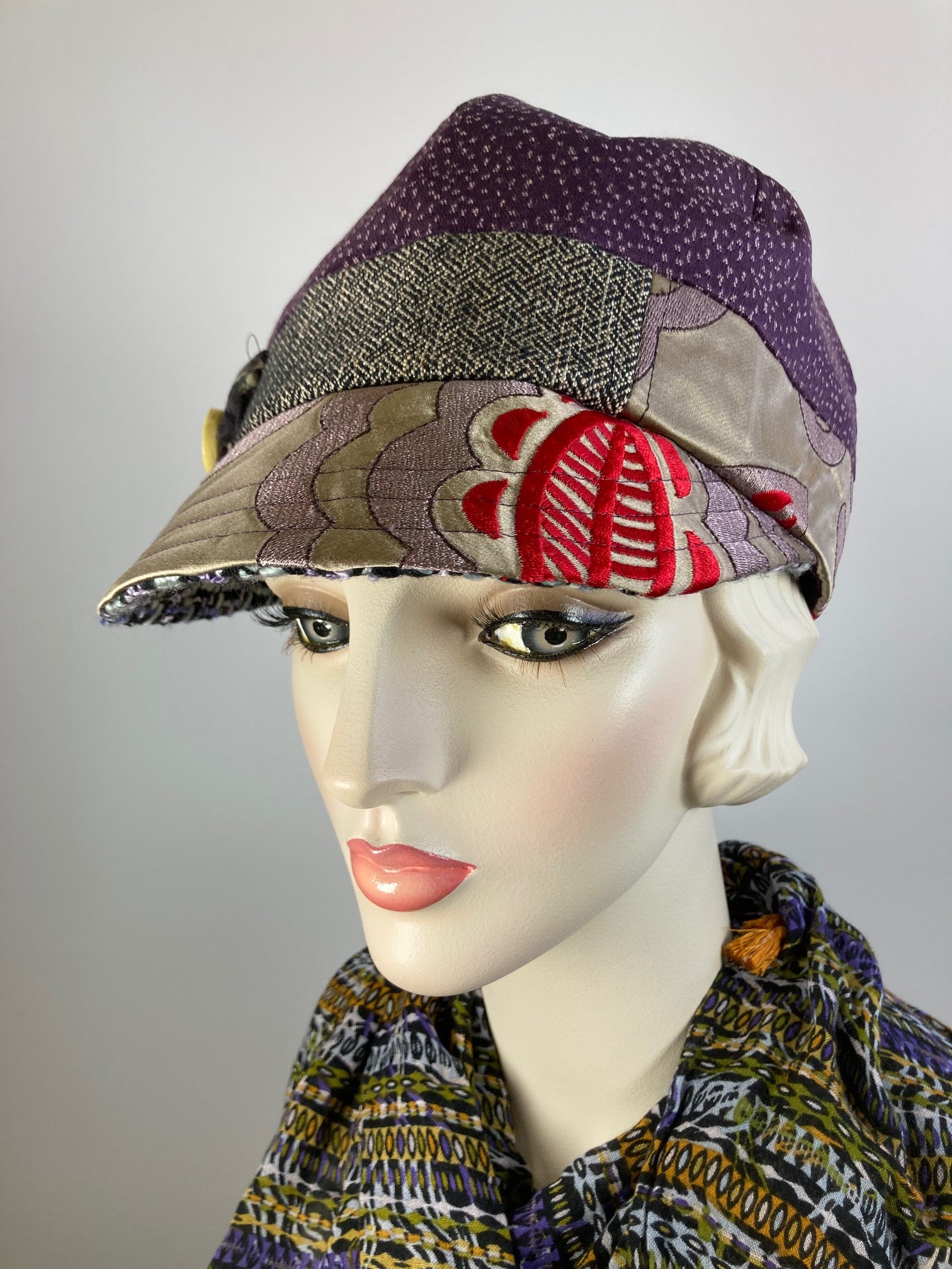 Women's winter hat baseball style. Newsboy hat purple beige red black. Casual hat ladies. Warm comfy hat. Stylish ladies soft fabric hat.