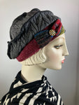 Womens Comfortable Slouchy Beret. Knit black gray burgundy Hat. Slouch Hat. Boho chic casual hat. Ladies travel hat. Stylish fabric hat.