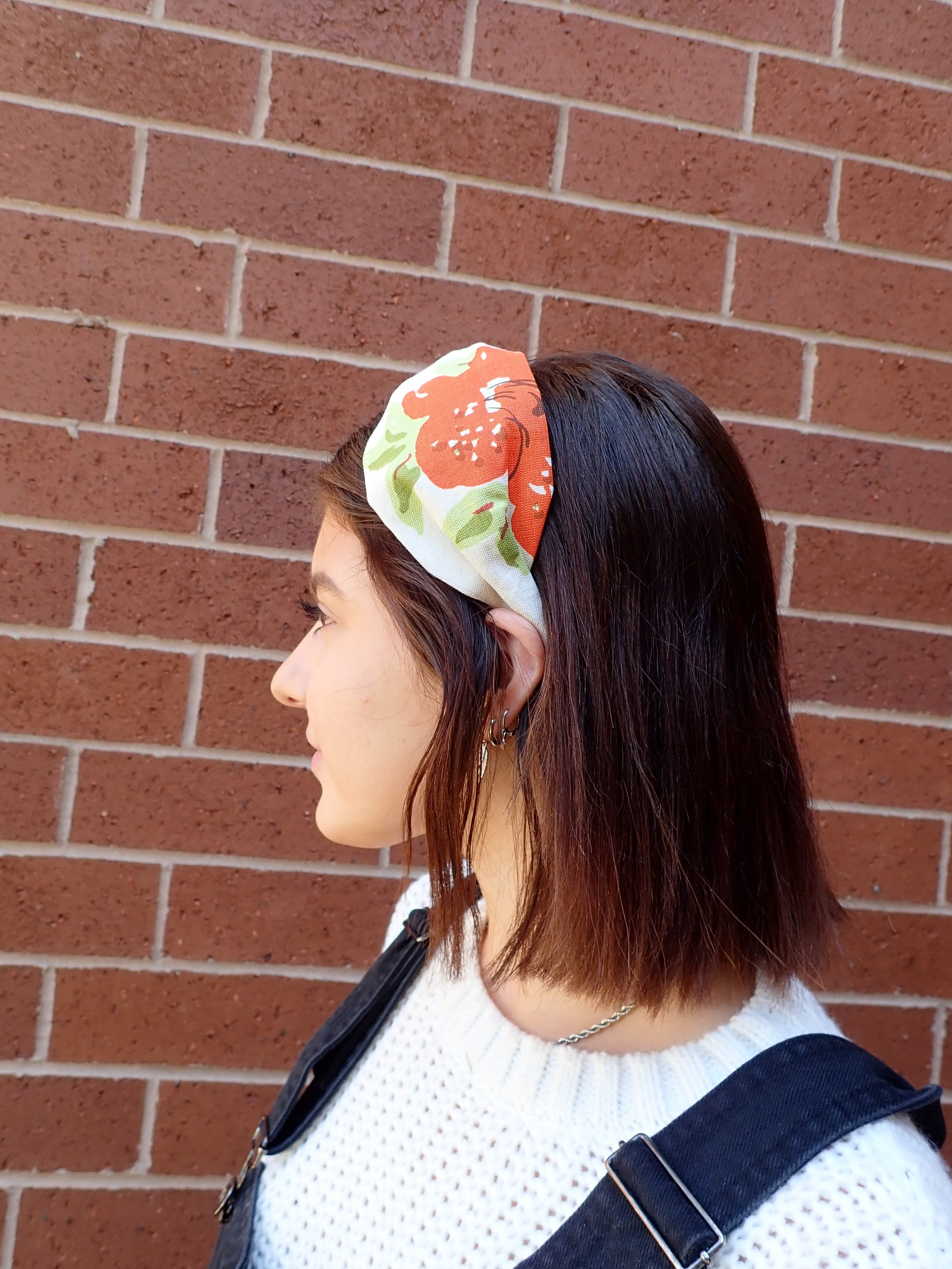 Ladies Multicolor Chic Floral Turban Headband. Repurposed Fabric Headband Hat Accessory.