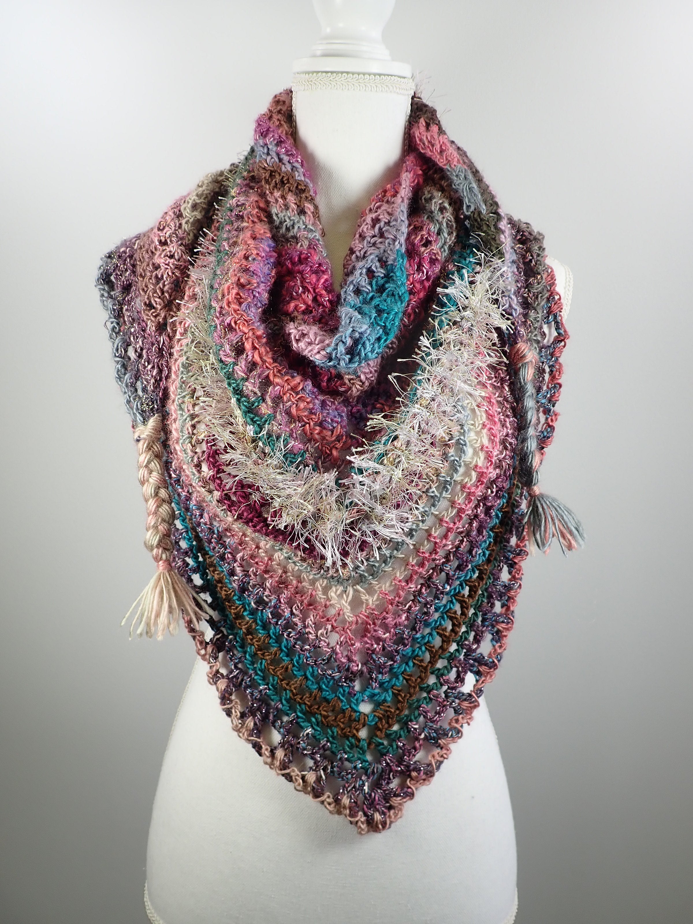 Handmade triangle scarf in many colors for women