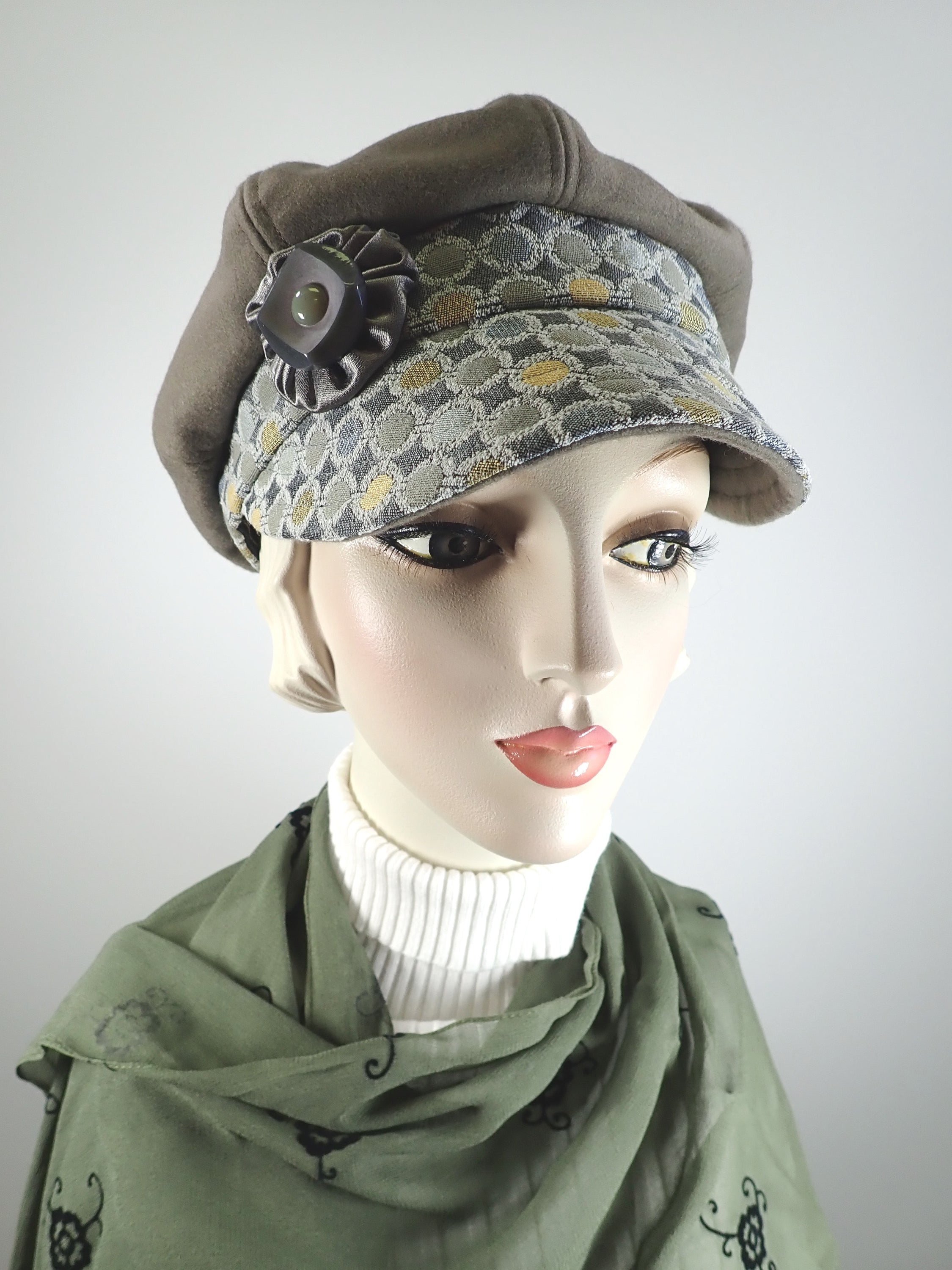 Womens casual wool ladies newsboy hat. Warm Winter Visor Hat. Eco friendly hat. Ladies soft hat. Gray blue gold winter cap 