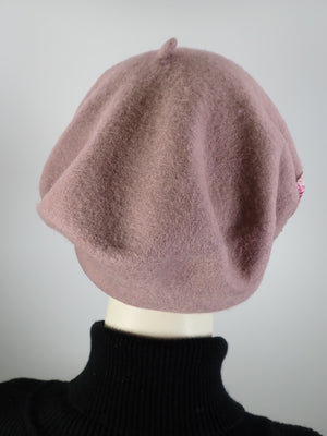 Womens dusty mauve pink beret. French Beret Hat. Felted Wool tam hat. Womens soft Casual Hat. Classic warm travel beret for women.