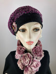 Womens Comfortable Slouchy Beret. Knit black pink burgundy Hat. Boho chic casual slouch hat. Ladies stylish travel hat. 