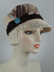 Vintage fabric baseball cap for women sustainable