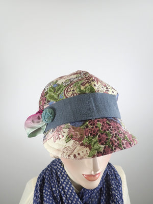 Women's Summer Vintage Floral Cotton Newsboy Baseball Cap