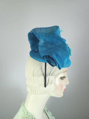 Teal Blue and Hot Pink Kentucky Derby Fascinator